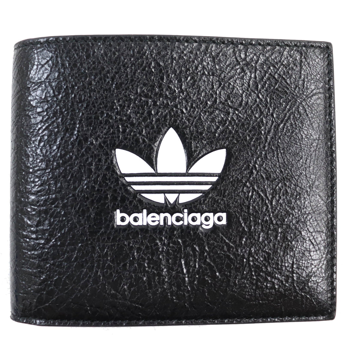 balenciaga Leather Bifold Wallet with Logo