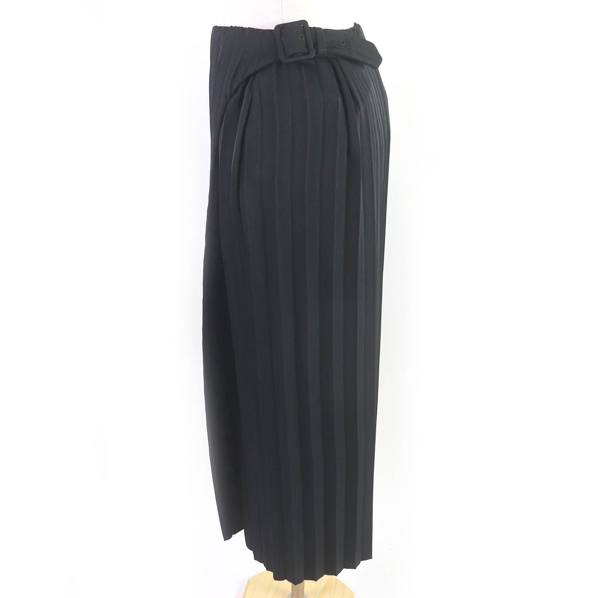 balenciaga Belted Long Pleated Wrap Skirt 34