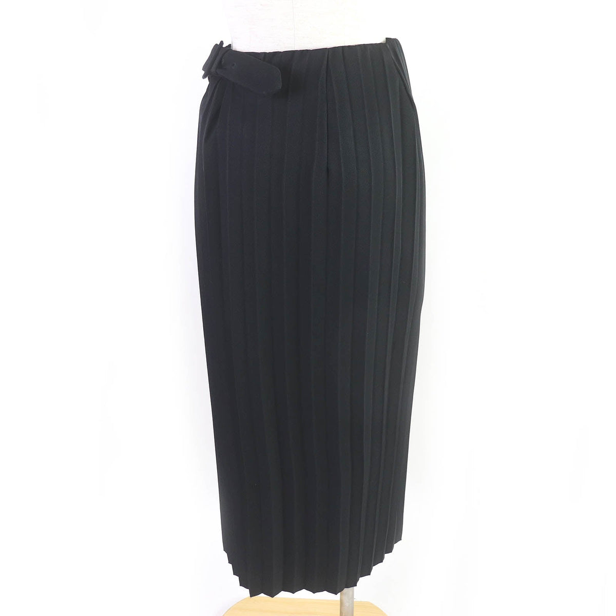 balenciaga Belted Long Pleated Wrap Skirt 34