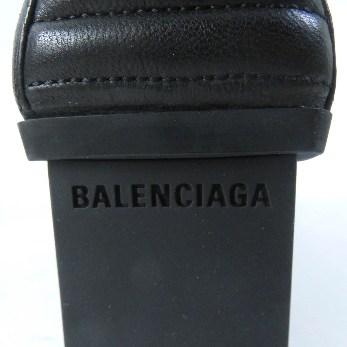 balenciaga Quilted Leather Ankle Boots Black 38