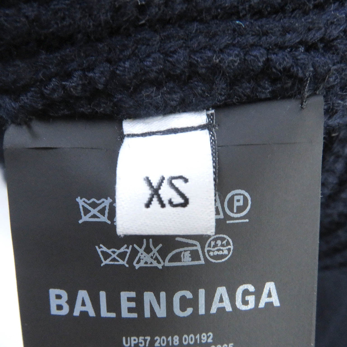 balenciaga Wool Acrylic Oversized High Neck Zip Sweater XS