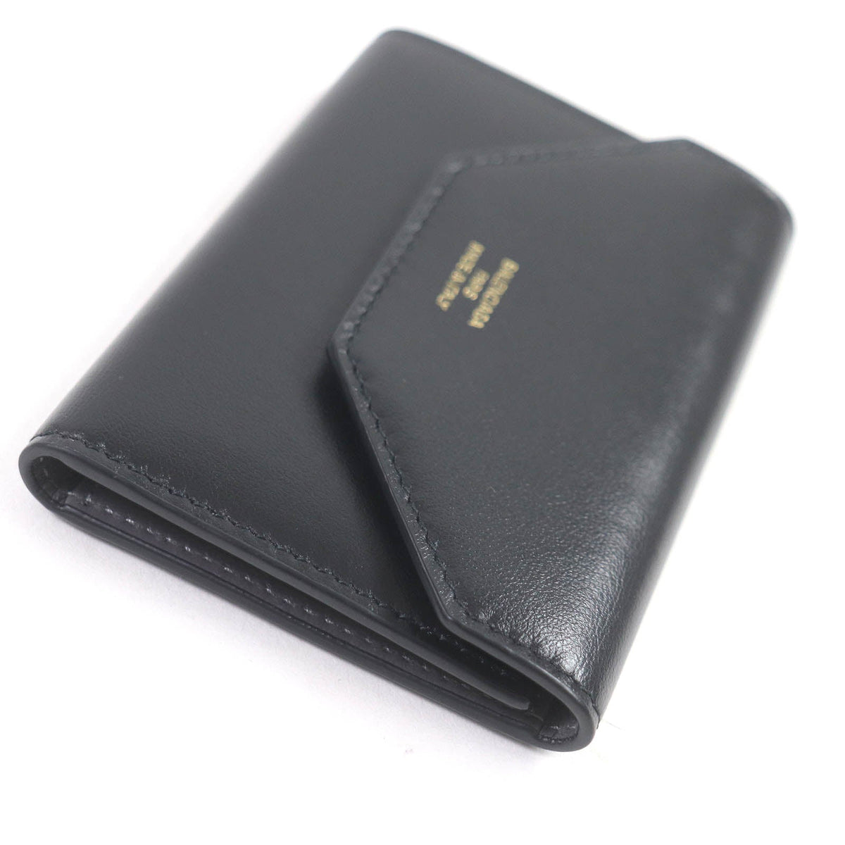 balenciaga Logo Card Case Leather Key Holder