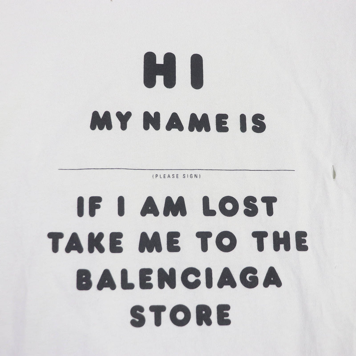 balenciaga Cotton Destroyed T-shirt Ivory S