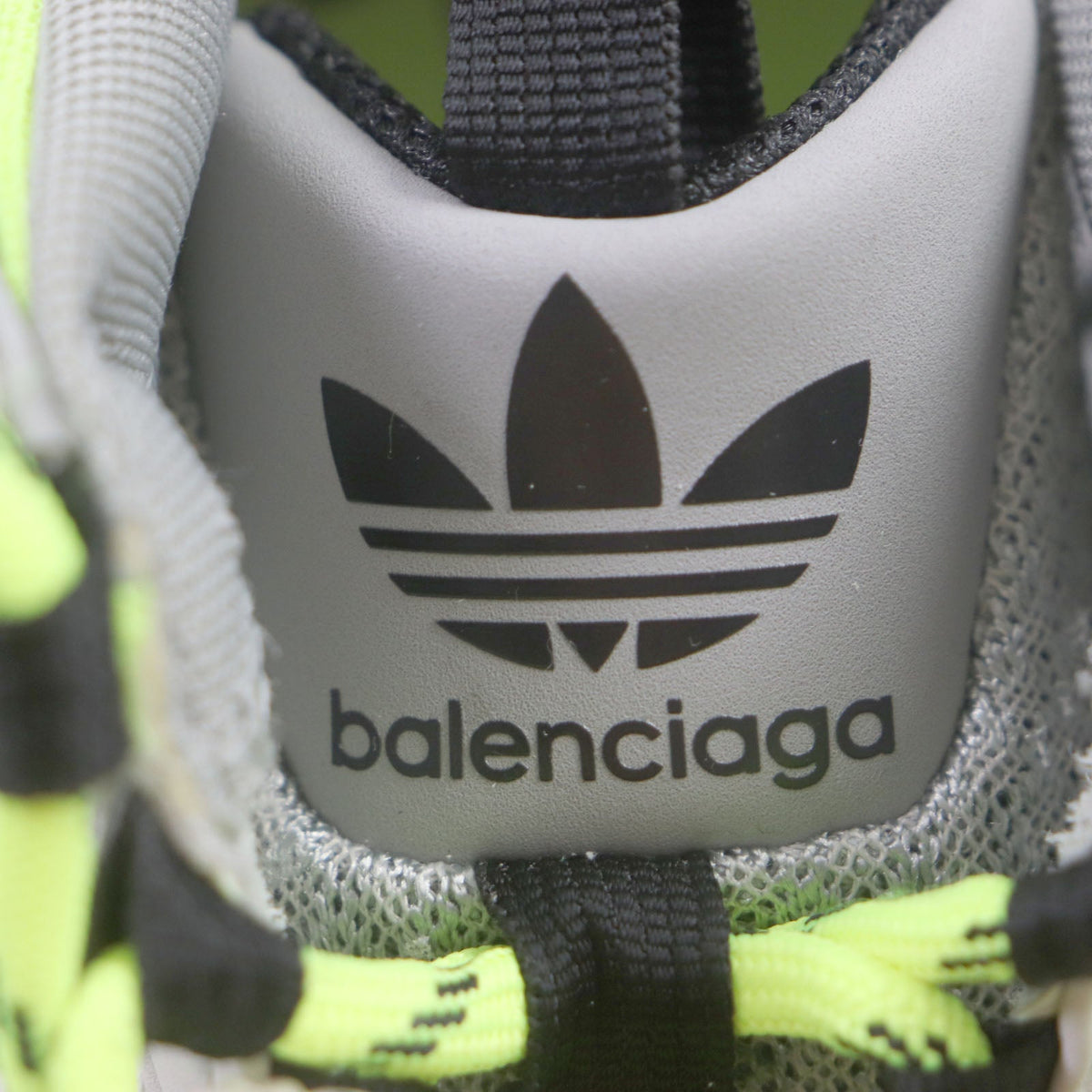balenciaga Triple S Leather Nylon Sneakers Gray Black Yellow