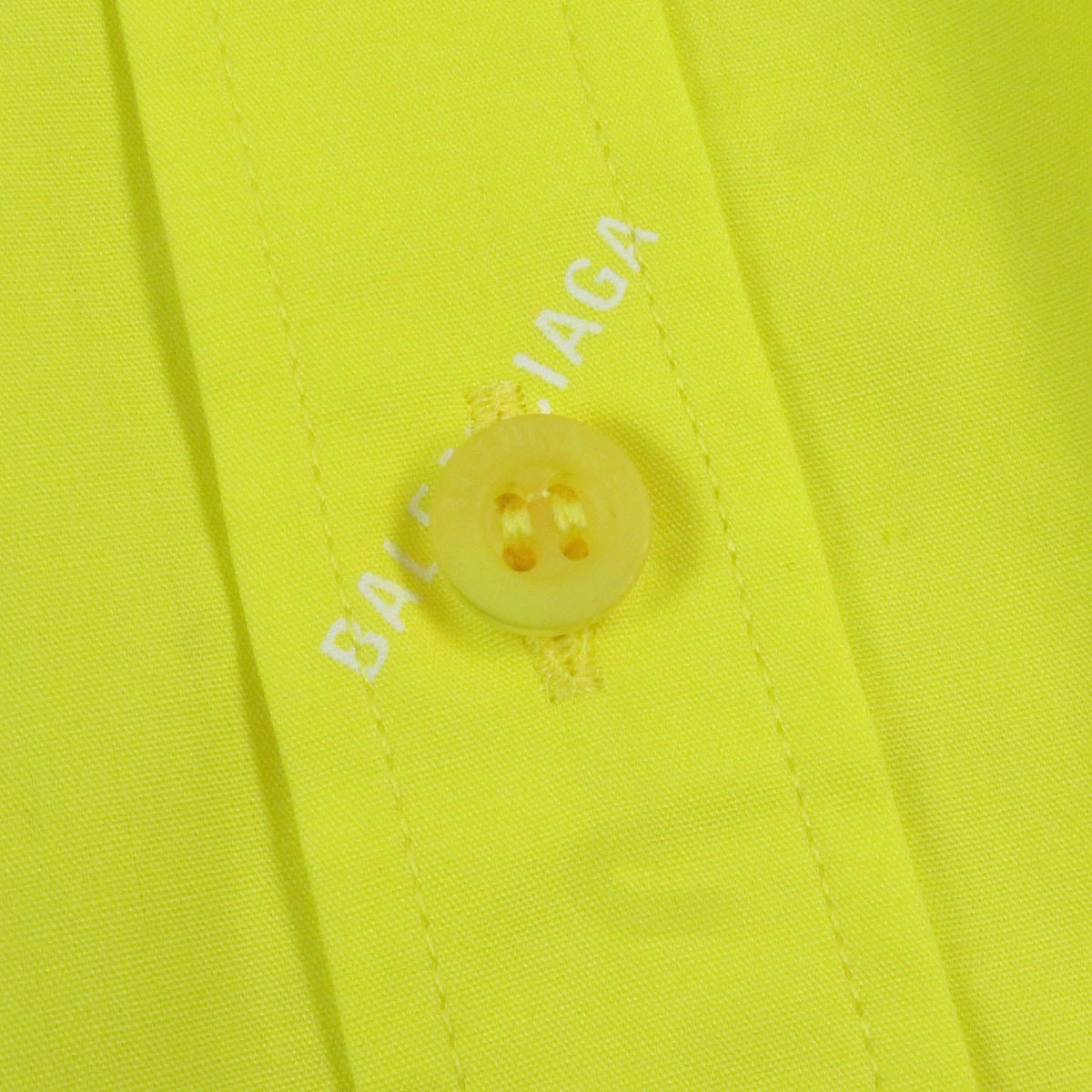 balenciaga Logo Shirt Yellow Cotton 40