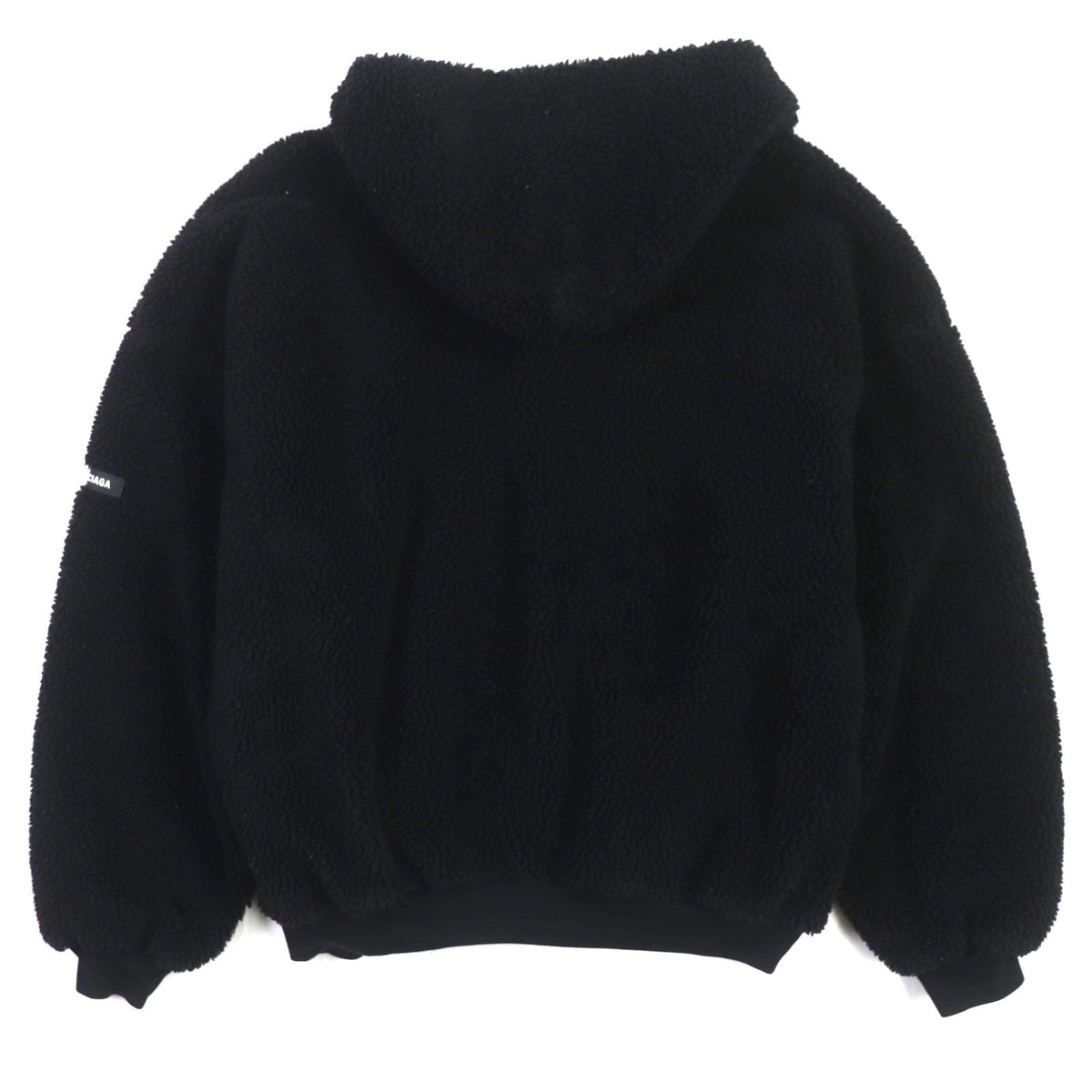 balenciaga Zip-Up Hoodie Fleece Jacket Black