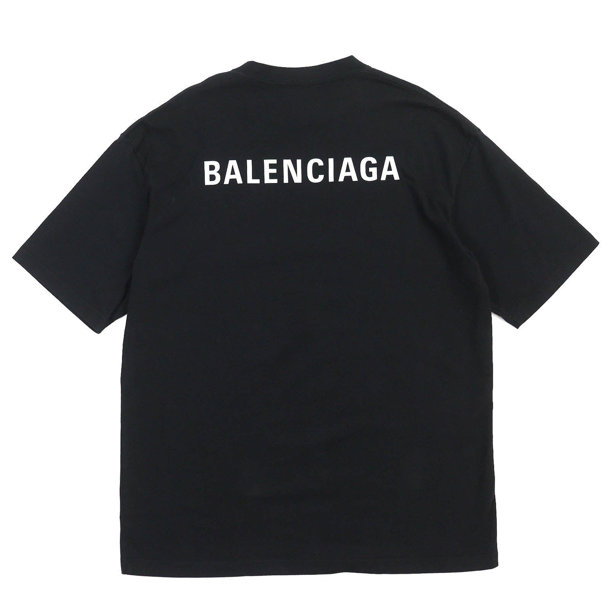 balenciaga Logo Print Oversized T-Shirt Black XS