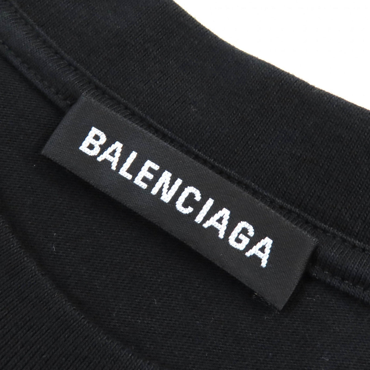 balenciaga Logo Print Oversized T-Shirt Black XS