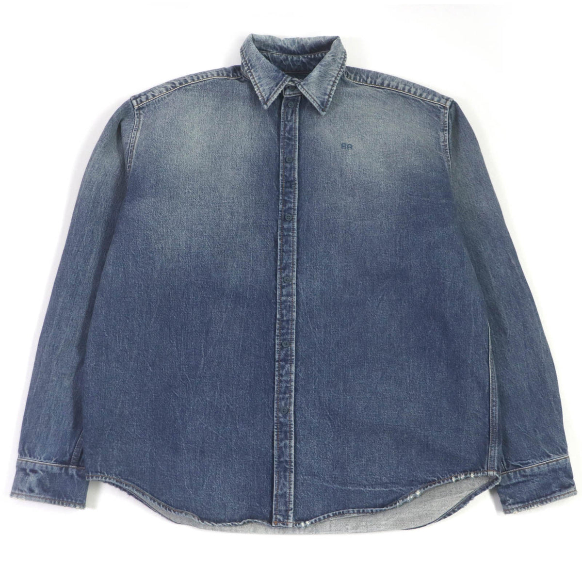 balenciaga Denim Shirt Indigo Blue S