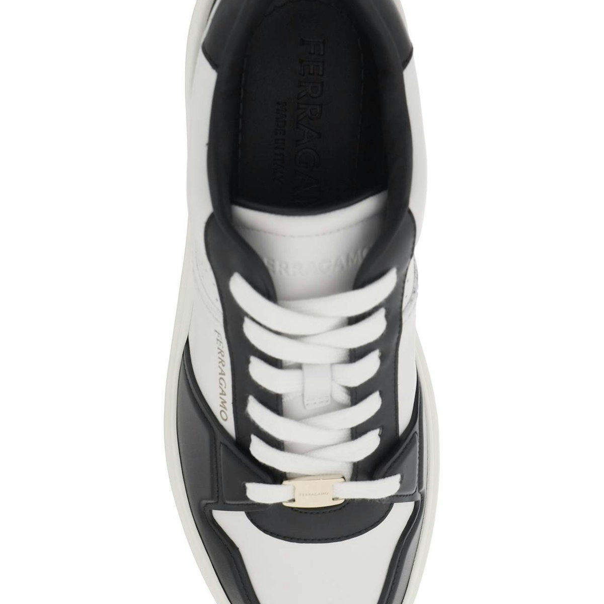 SALVATORE  TWO-TONE LEATHER SNEAKERS