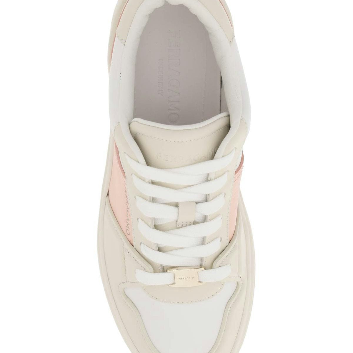 SALVATORE  MULTICOLORED SMOOTH LEATHER SNEAKERS