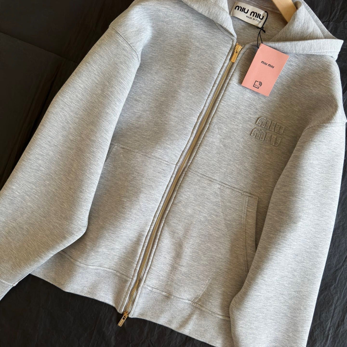 MIU M ZIP HOODIE