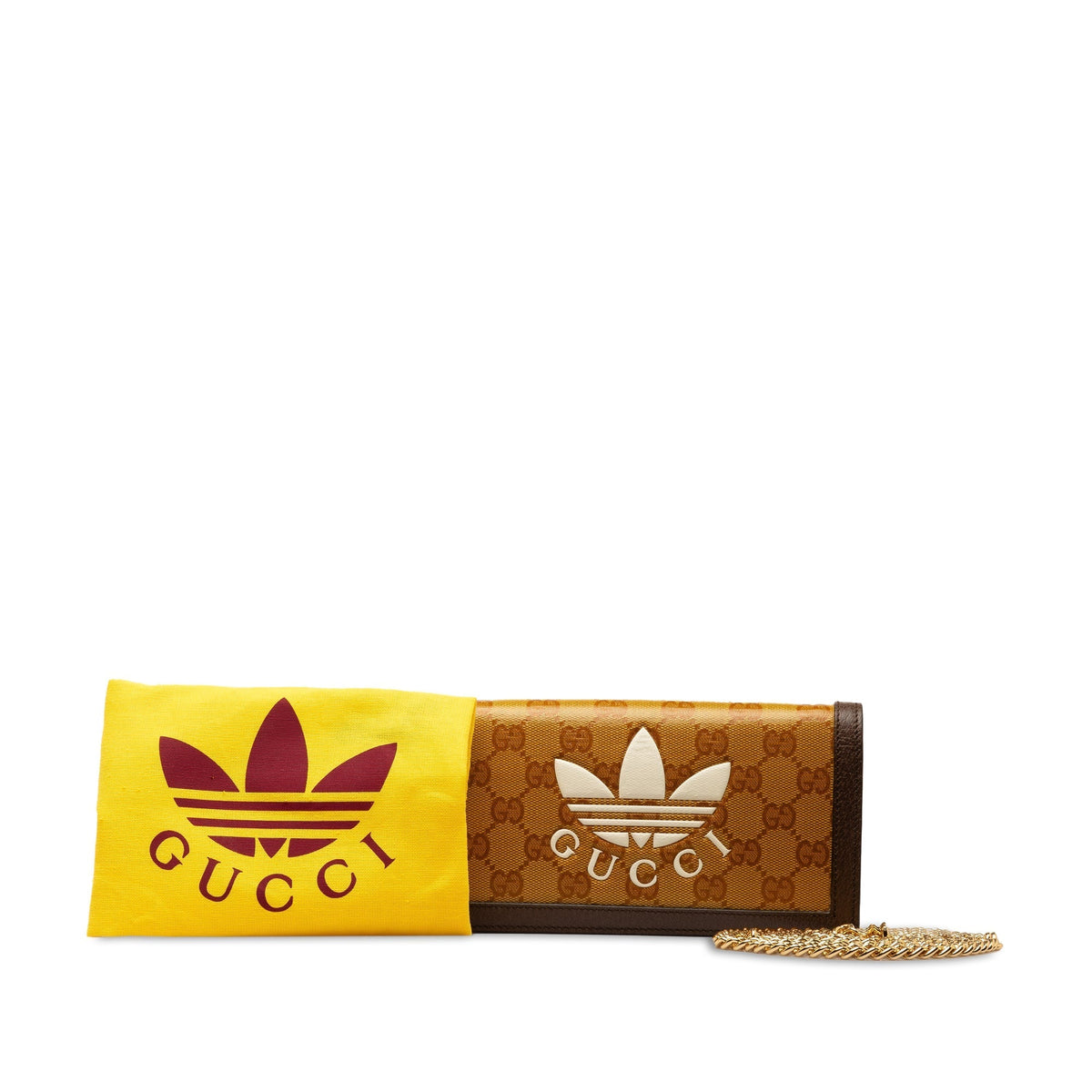 GUCCI x Adidas GG Supreme Wallet on Chain Crossbody Bag