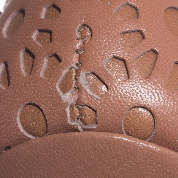 Alaïa Mauve Lace Cut-Out Round-Toe Pumps SZ 40.5