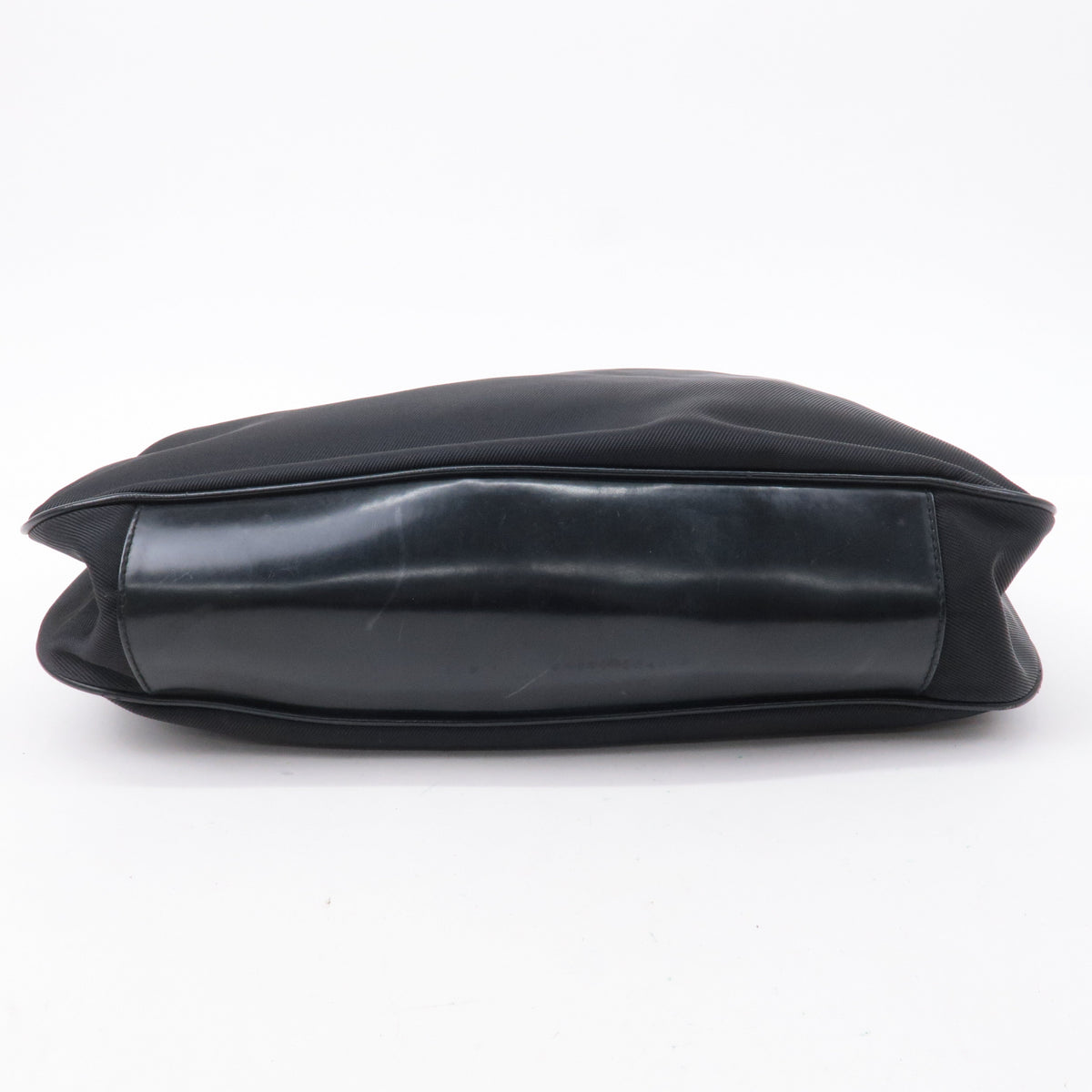GUCCI Bamboo Nylon Patent Leather 2Way Shoulder Bag Black 001.1998