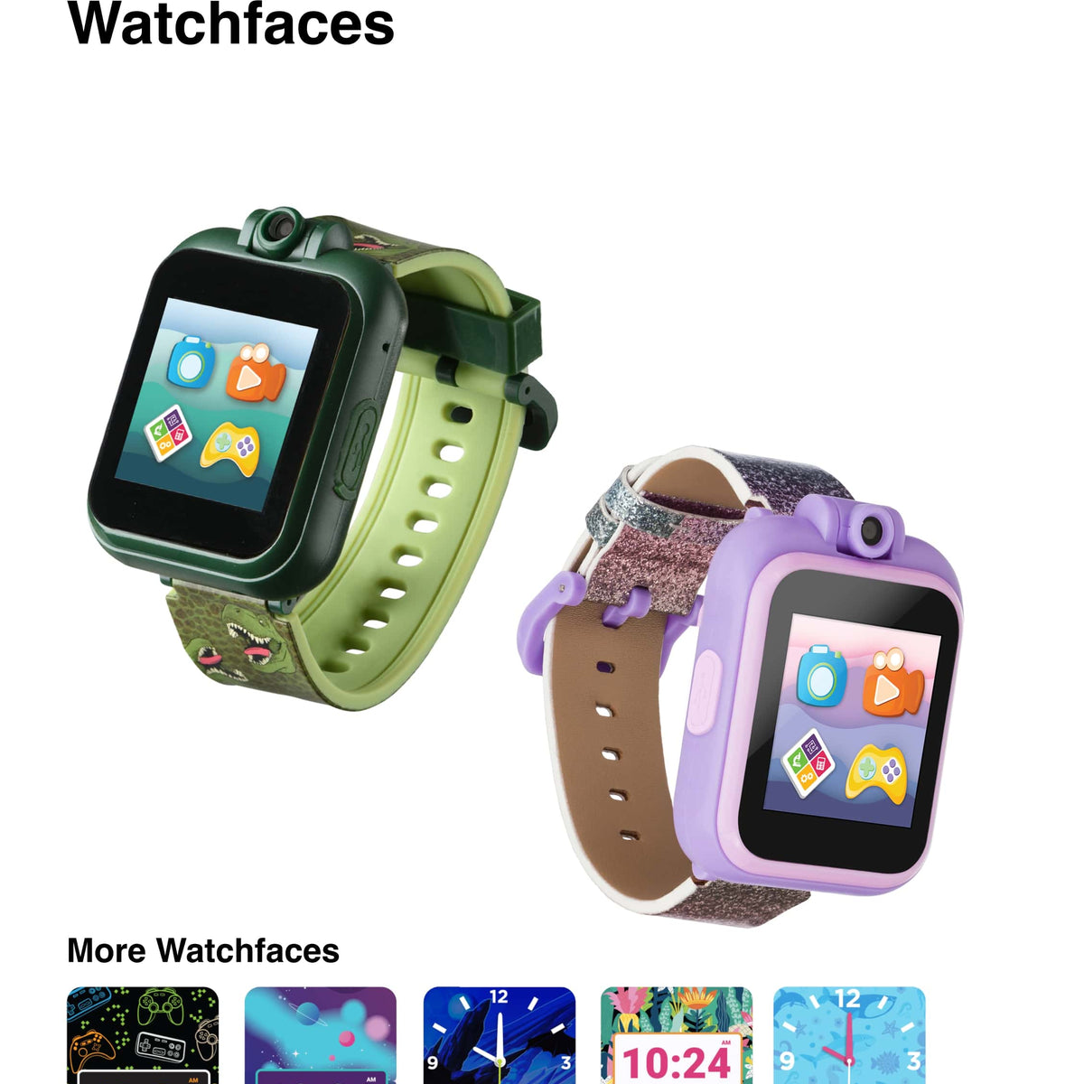 PlayZoom 2 Kids Smartwatch with Headphones: Green Dinosaur