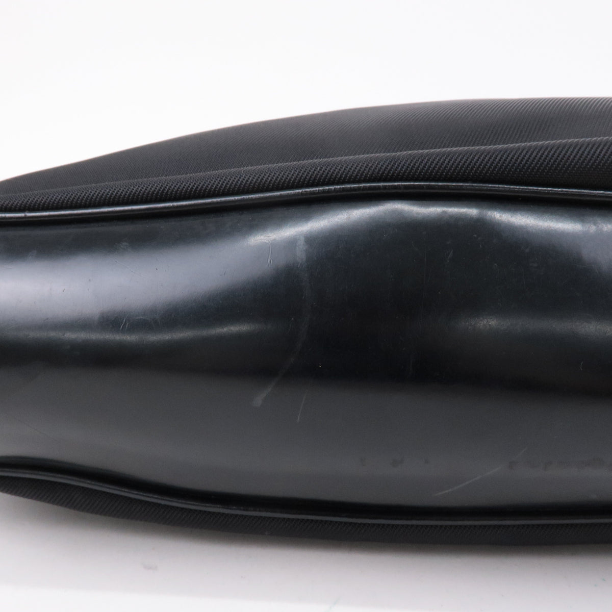 GUCCI Bamboo Nylon Patent Leather 2Way Shoulder Bag Black 001.1998