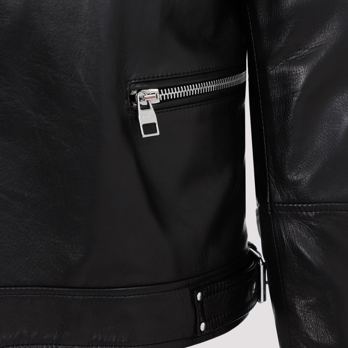 Alexander Mcqueen Leather Biker Jacket Men