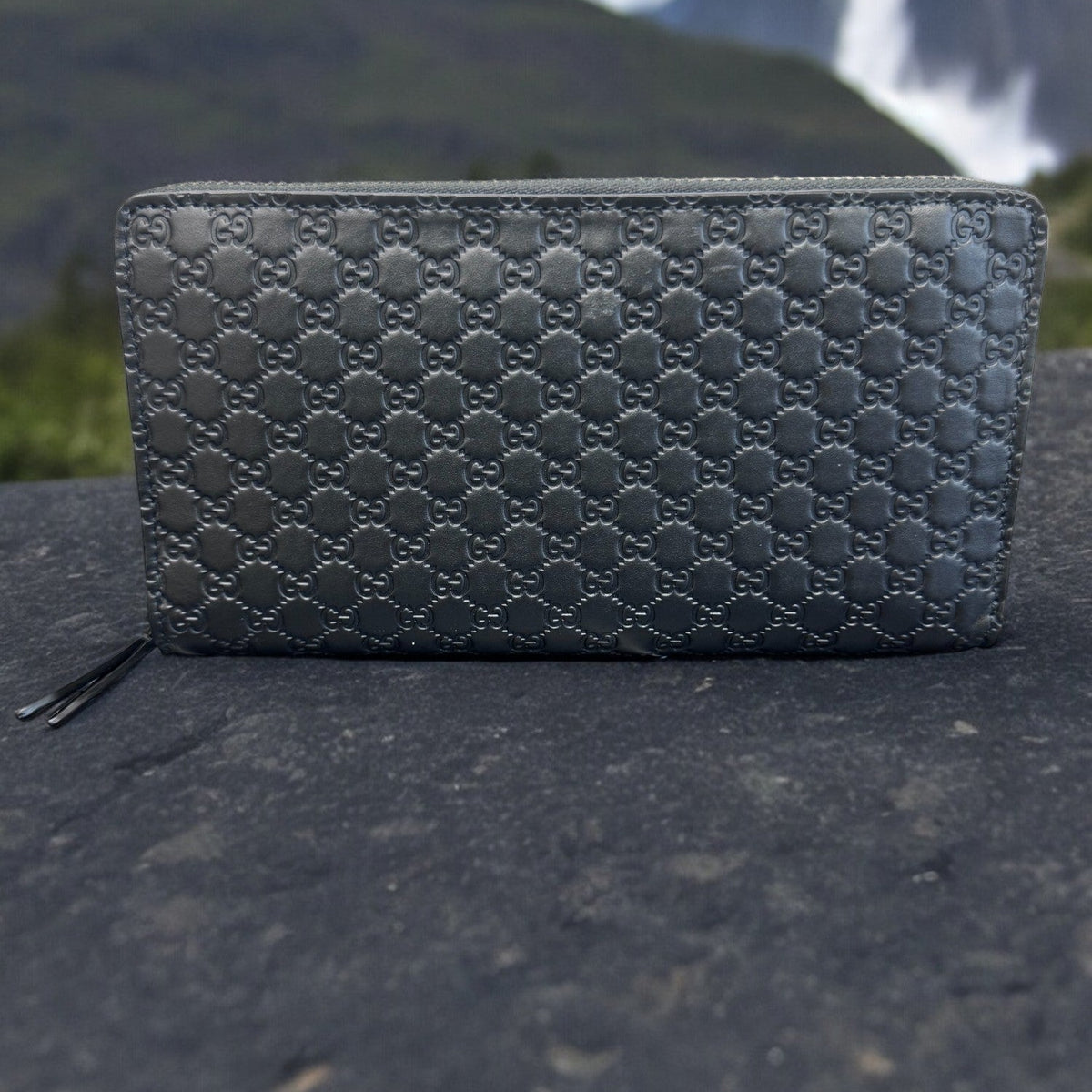 BRAND NEW- Gucci Black Micro Guccisima Zippy Wallet