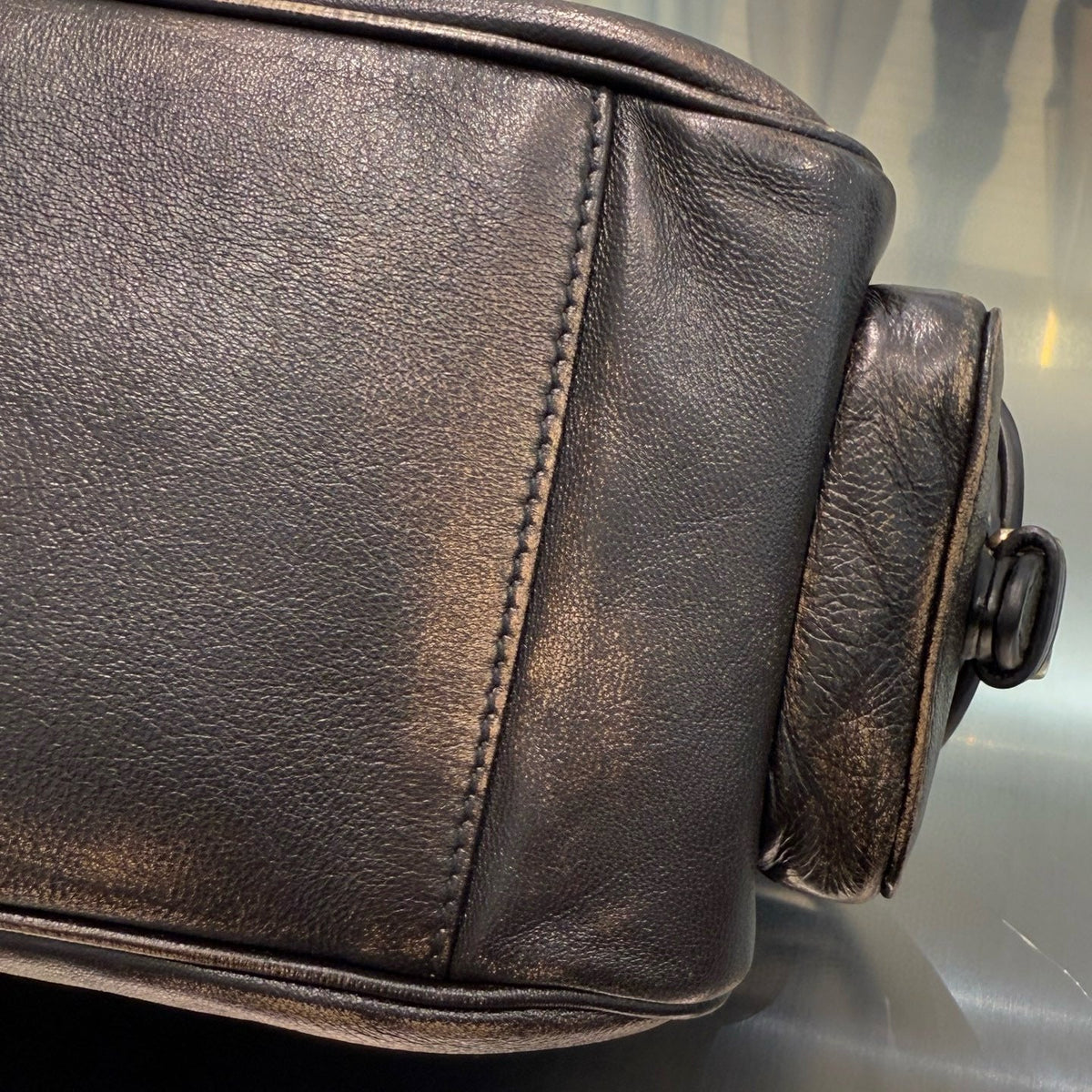 MIU M NAPPA LEATHER TOP HANDLE BAG
