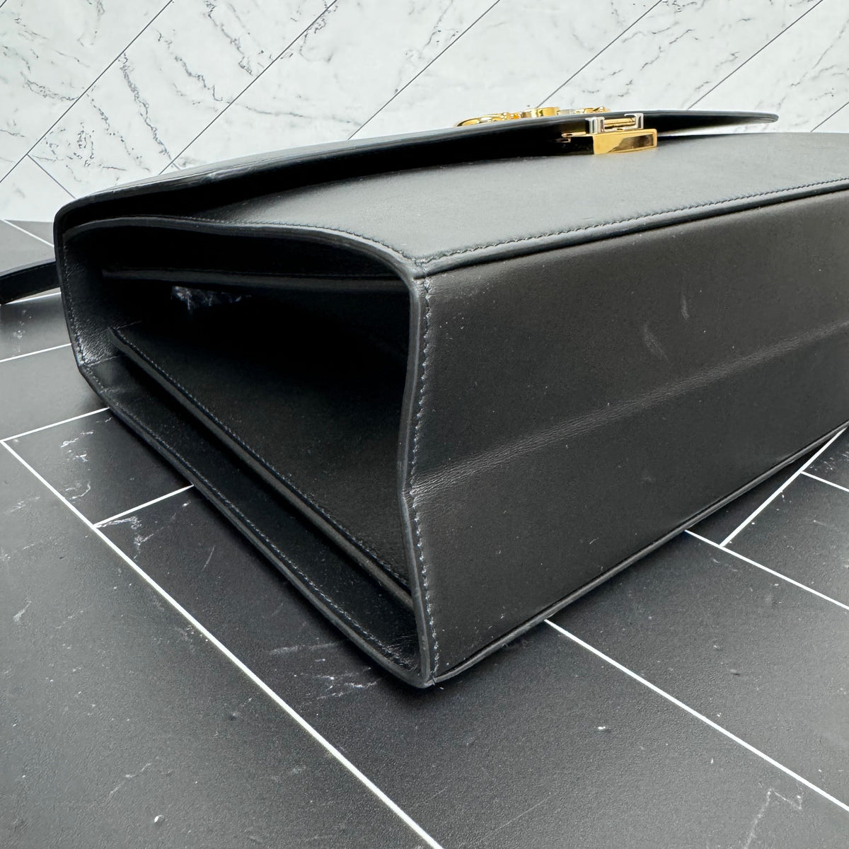 BRAND NEW Gucci Black Leather Zumie Shoulder Bag
