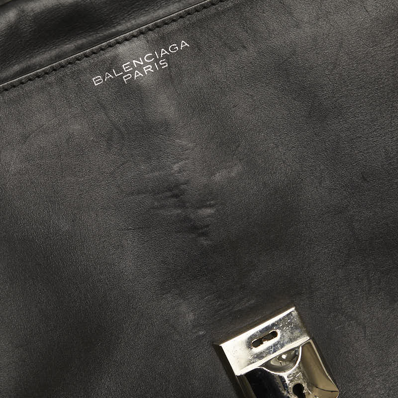 balenciaga Afternoon Leather Canvas Shoulder Bag