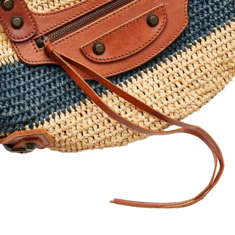 balenciaga Raffia Leather Small Handbag