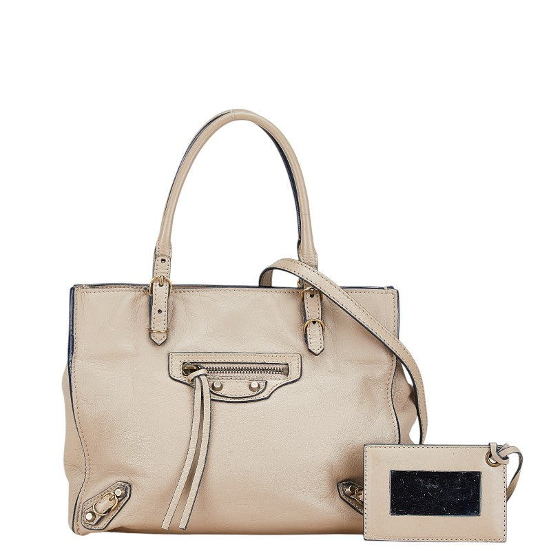 balenciaga Mini Paper Leather Handbag 2WAY