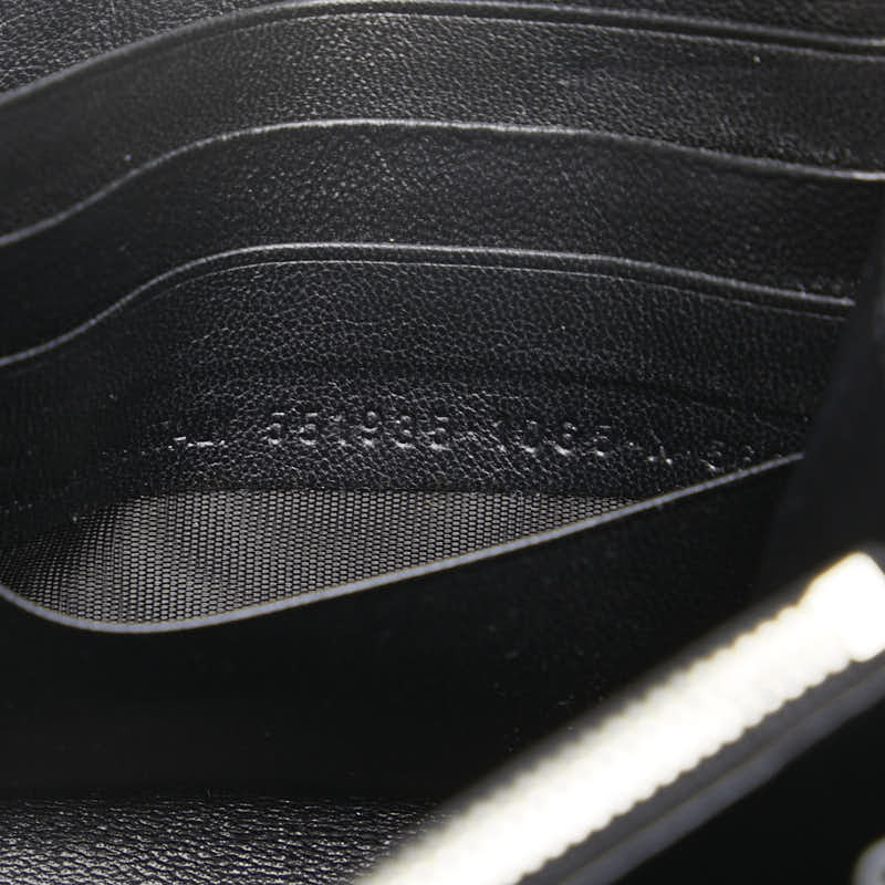 balenciaga Leather Logo Zip-Around Wallet