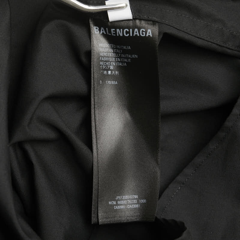 balenciaga Oversized Shirt Polyester Cotton Black