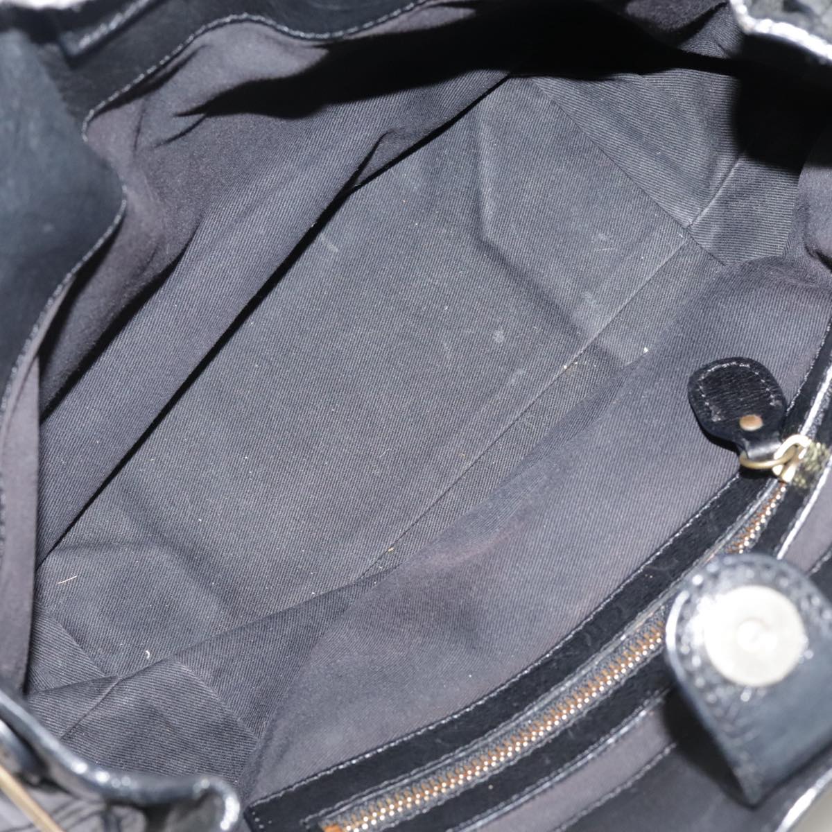 Chloe Paraty Hand Bag Leather Black Gold 106891