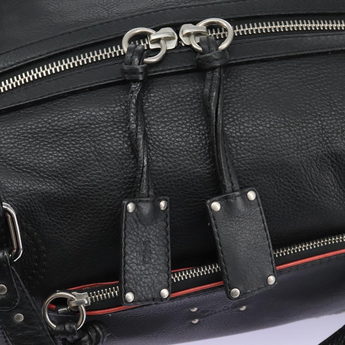 Chloe Hand Bag Leather Black 110305