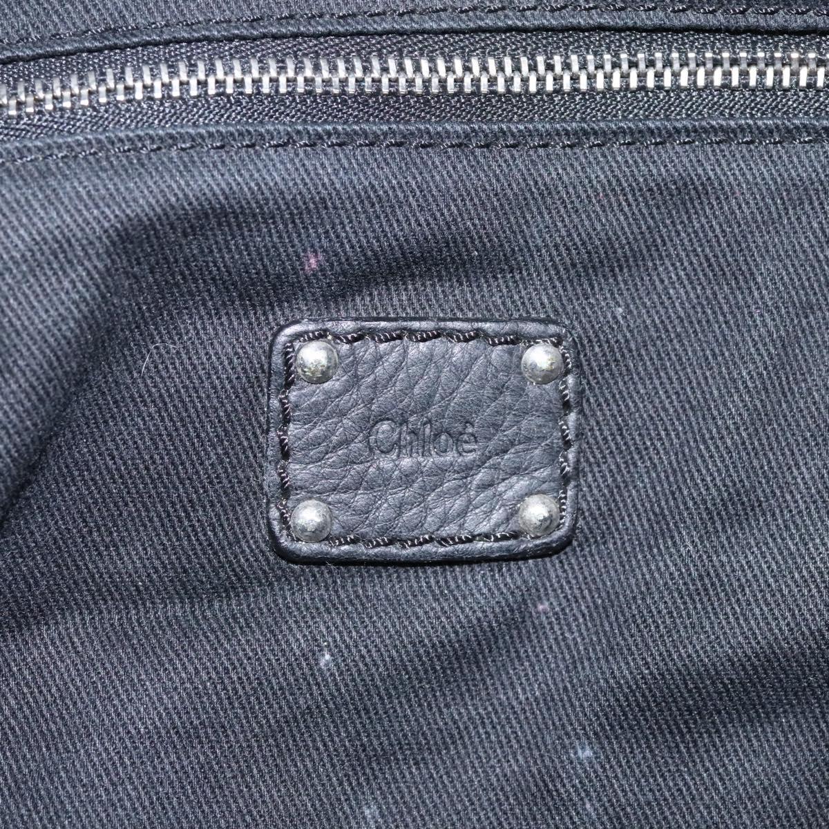 Chloe Hand Bag Leather Black 110305
