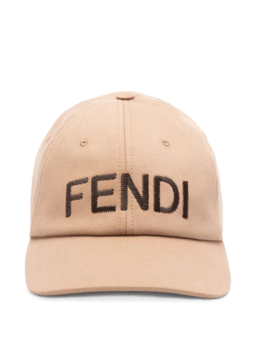 Fendi Men Fendi Roma Embroidery Cotton Baseball Cap