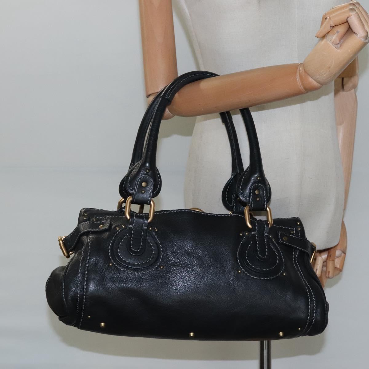 Chloe Paddington Hand Bag Leather Black 110540