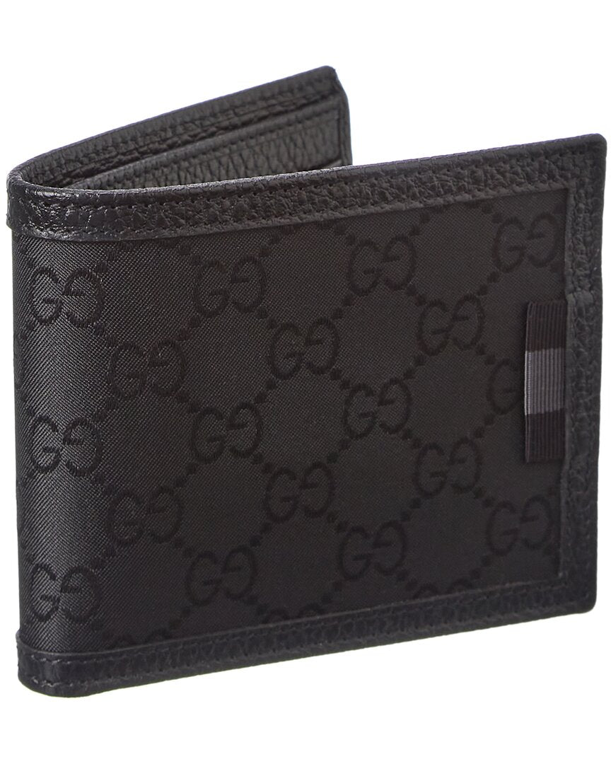 Gucci Gg Canvas & Leather Bifold Wallet