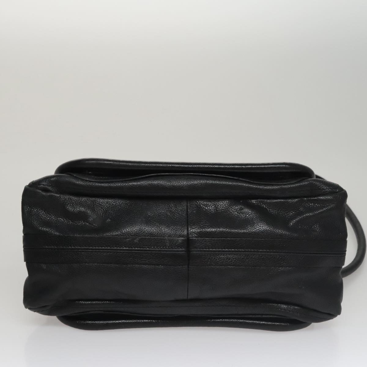 Chloe Paraty Hand Bag Leather 2way Black Gold 111441
