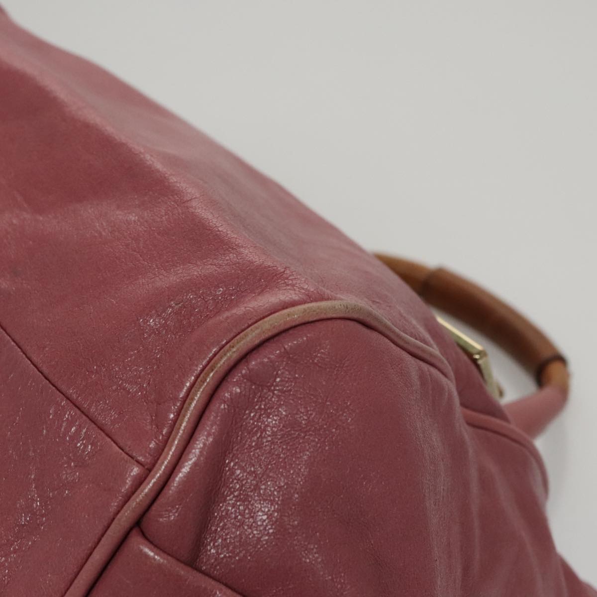 Chloe Etel Hand Bag Leather 2way Pink Gold 111748