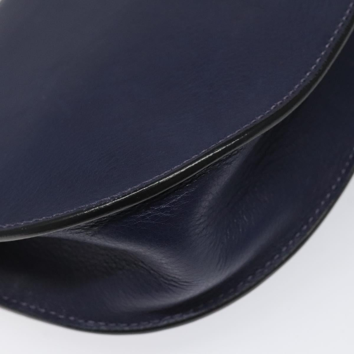 Chloe Georgia Shoulder Bag Leather Blue Gold 112310