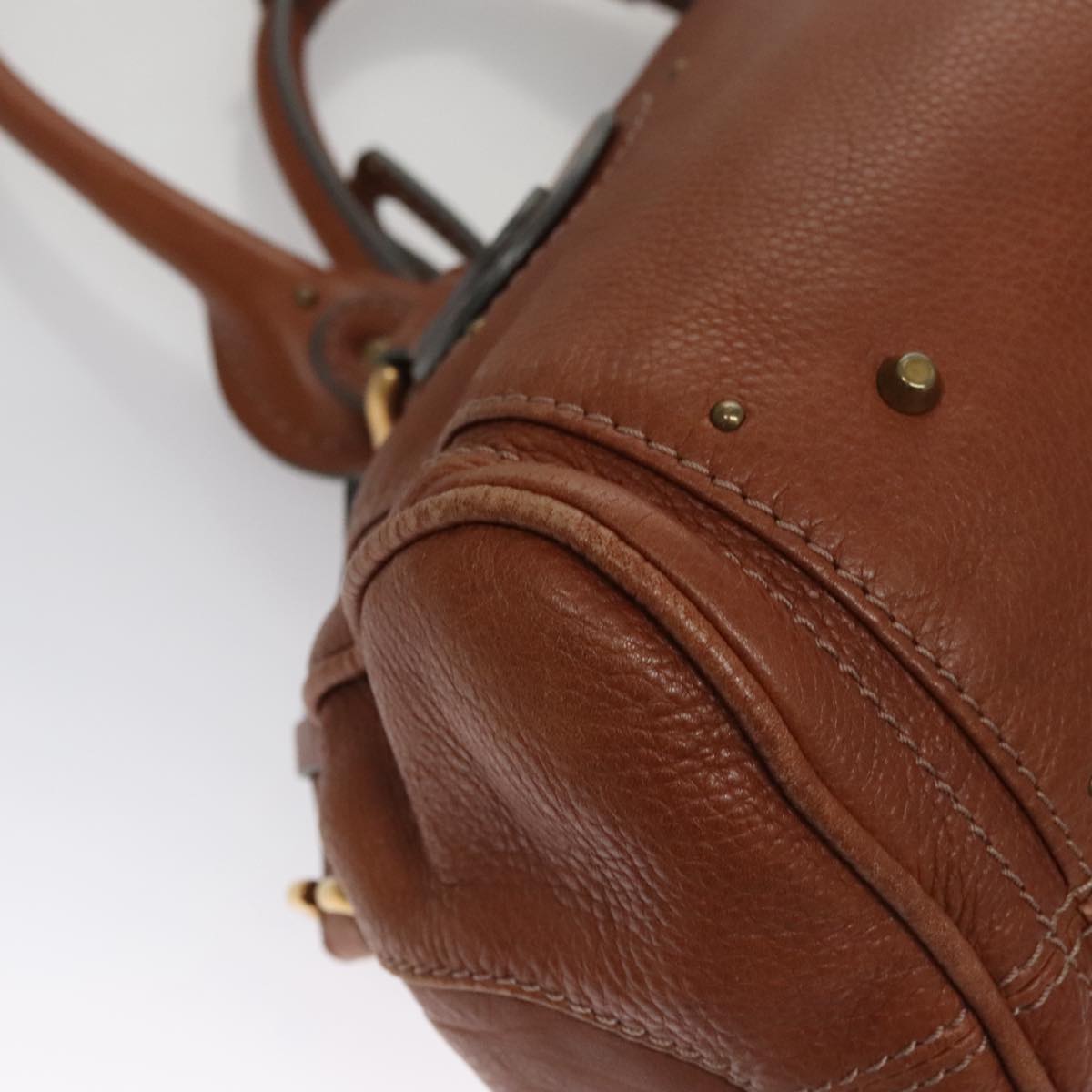 Chloe Paddington Hand Bag Leather Brown Gold Silver 010851 5276 112406