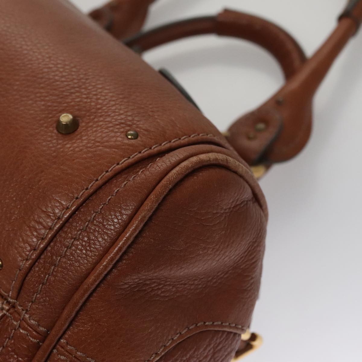 Chloe Paddington Hand Bag Leather Brown Gold Silver 010851 5276 112406