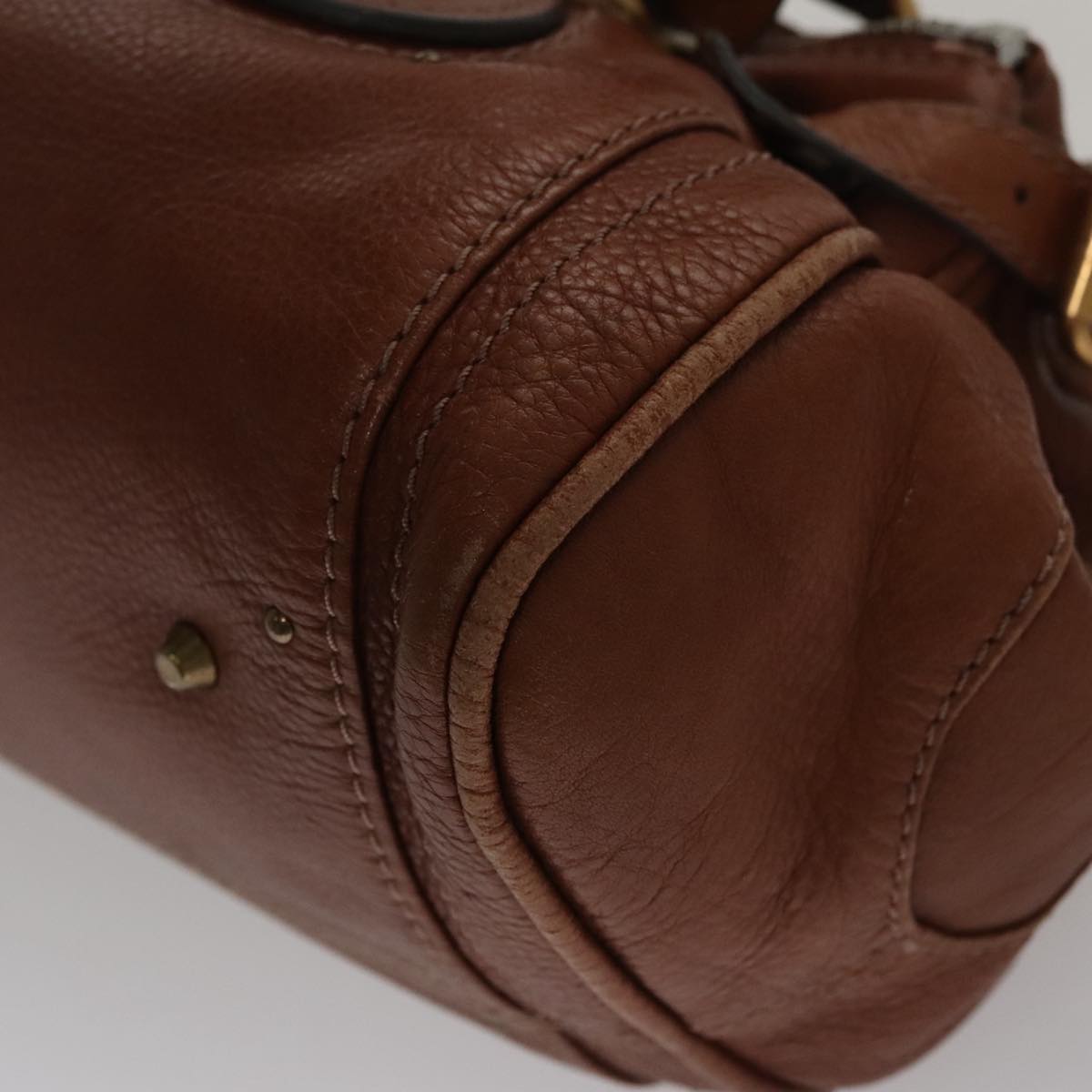 Chloe Paddington Hand Bag Leather Brown Gold Silver 010851 5276 112406