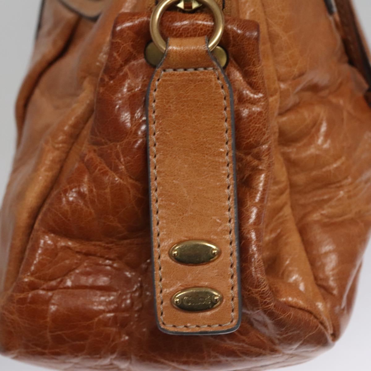 Chloe Hand Bag Leather Brown 113163