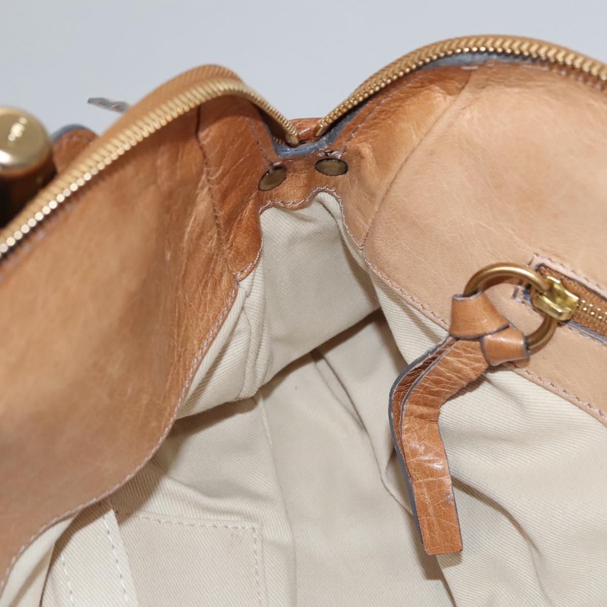 Chloe Hand Bag Leather Brown 113163