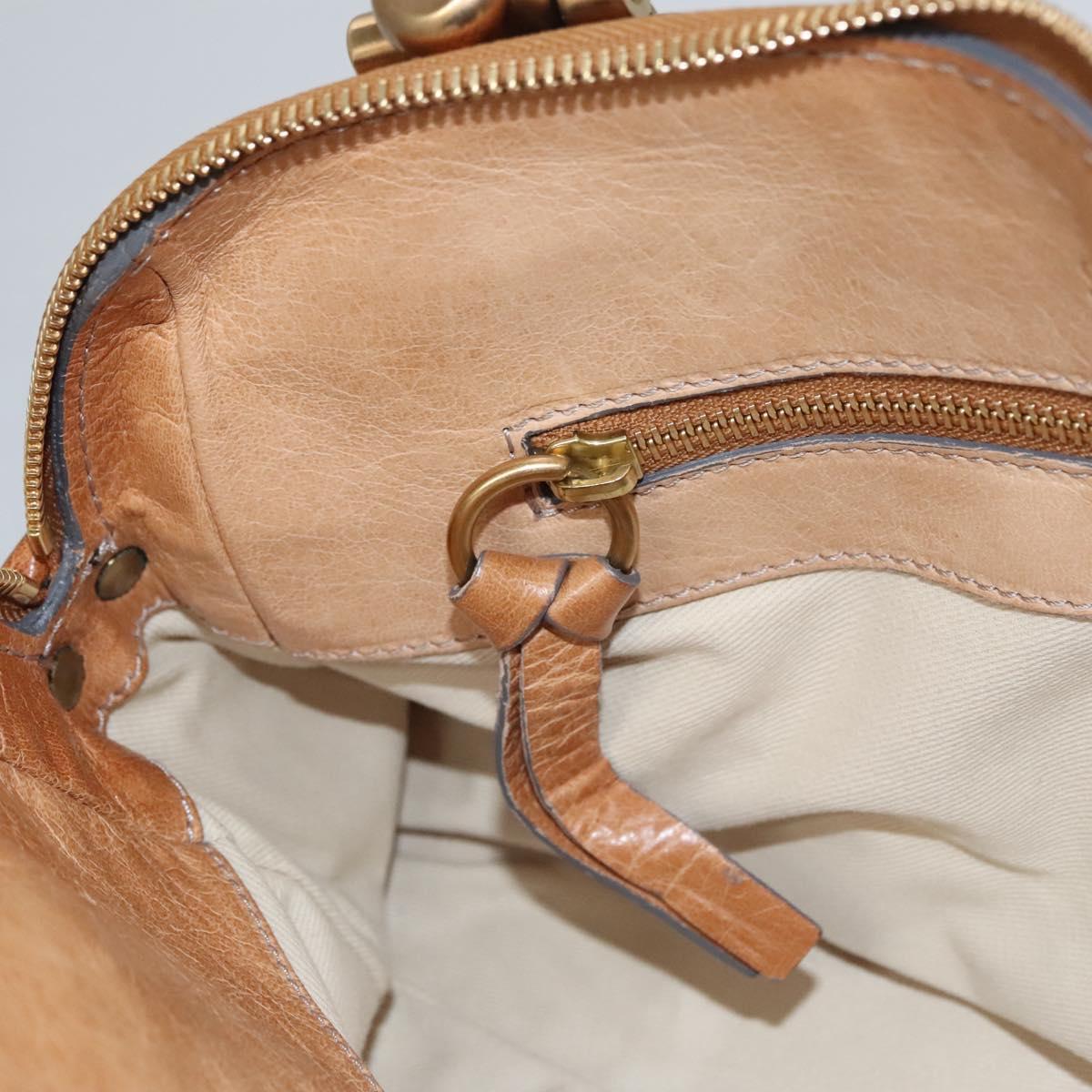 Chloe Hand Bag Leather Brown 113163