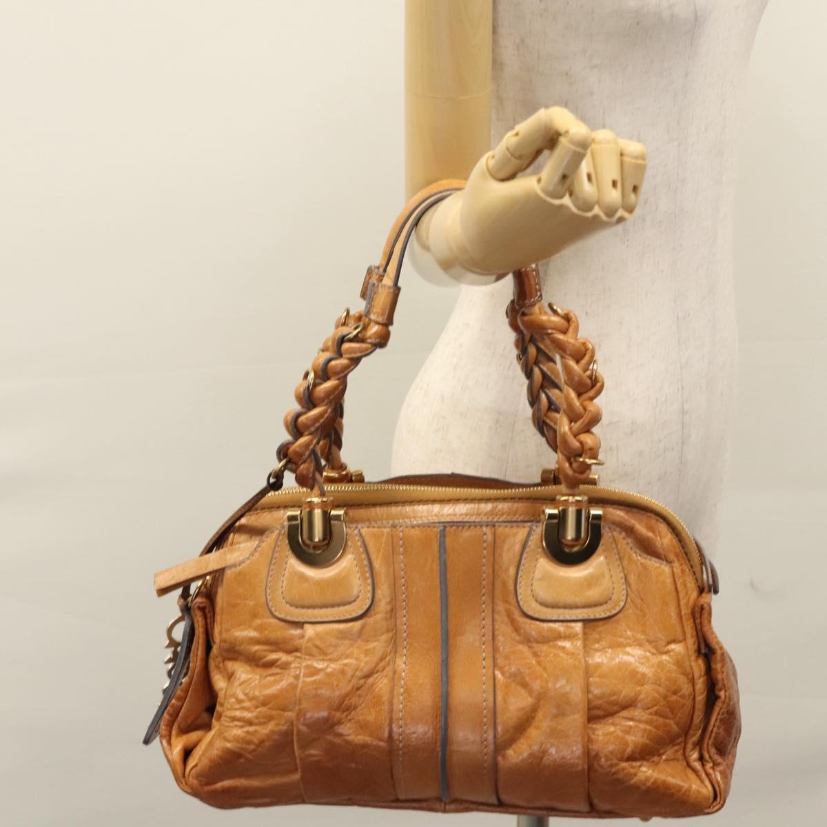Chloe Hand Bag Leather Brown 113163