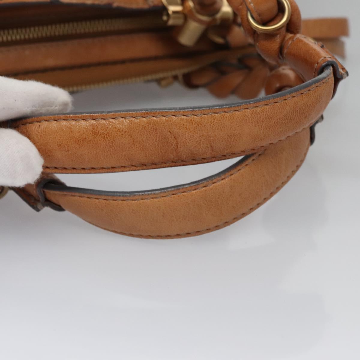 Chloe Hand Bag Leather Brown 113163