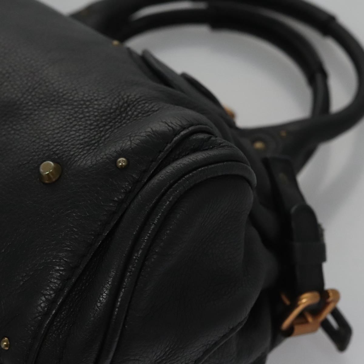 Chloe Paddington Hand Bag Leather Black 113639