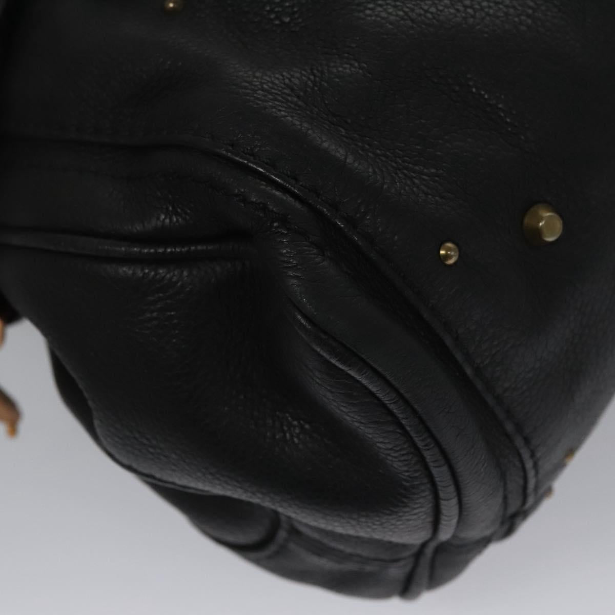 Chloe Paddington Hand Bag Leather Black 113639