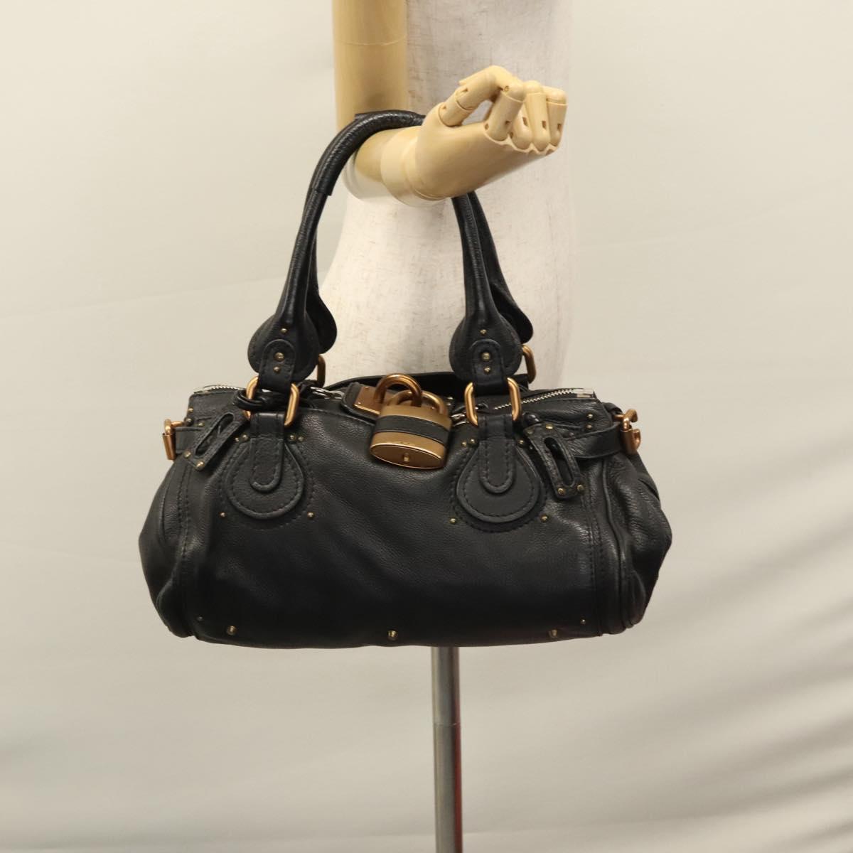 Chloe Paddington Hand Bag Leather Black 113639